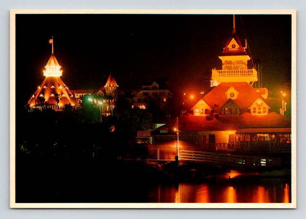 San Diego California Hotel Del Coronado at NIght - Continental Postcard (ContB-105)