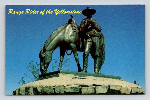 Billings Montana Range Rider of the Yellowstone Postcard (O-357)