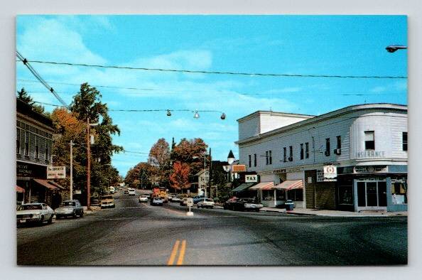 Holliston Massachusetts Town Center, The Superette, Real Estate  Postcard (O-888)