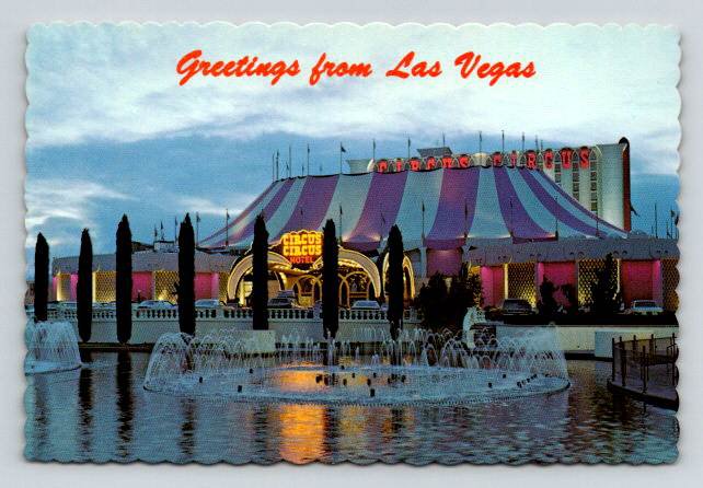 Circus Circus Casino Las Vegas Nevada Greetings From  - Continental Postcard (ContB-149)