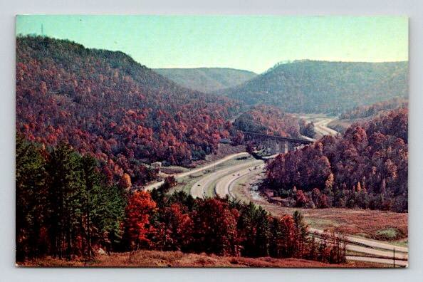 Jellico LaFollette Tennessee 1-75 Highway Panoramic View Postcard (P-157)