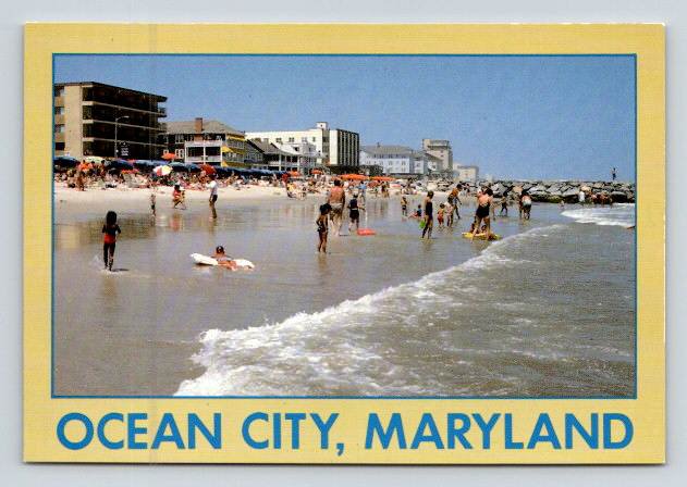 Ocean City Maryland Beach - Pre Barcode Continental Postcard (ContB-443)