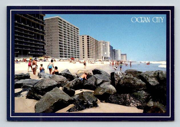 Ocean City Maryland Beach - Pre Barcode Continental Postcard (ContB-449)