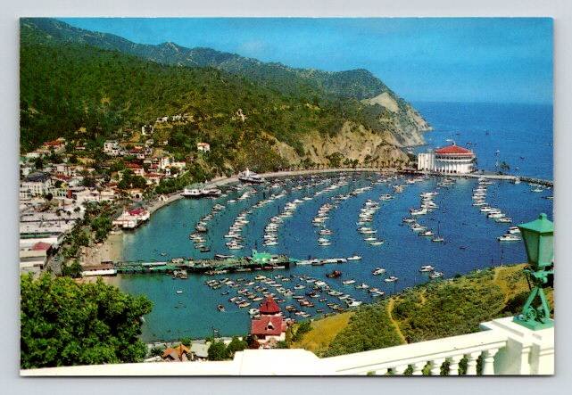 Catalina Island California Avalon Harbor View, Mt. Ada Postcard (ContB-711)
