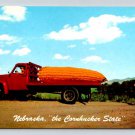Nebraska the Cornhusker State Exaggerated Corn Postcard (ContB-797)