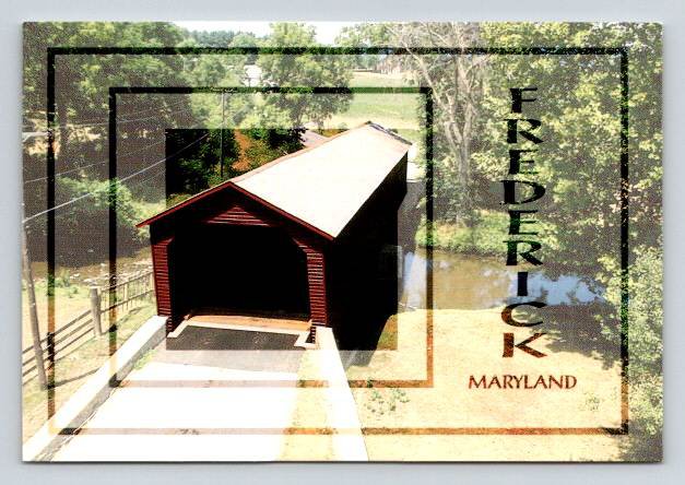 Frederick County Maryland Utica Covered Bridge Postcard (ContB-799)