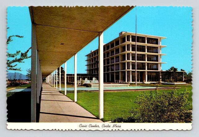 Civic Center Costa Mesa California Postcard (ContB-819)