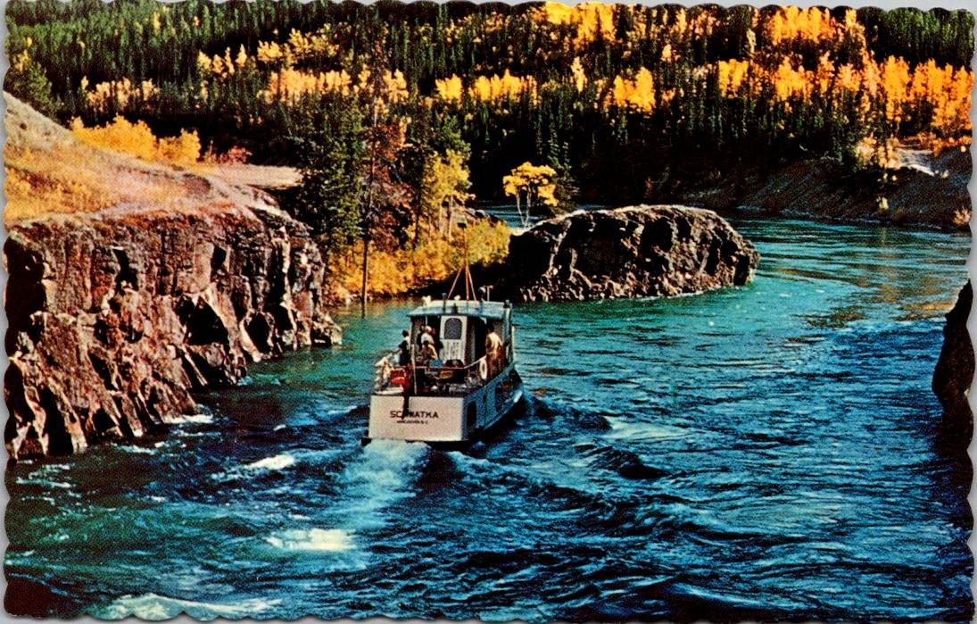 Whitehorse Rapids - Schwatka Excursion Boat - Yukon Canada Postcard (T-293)