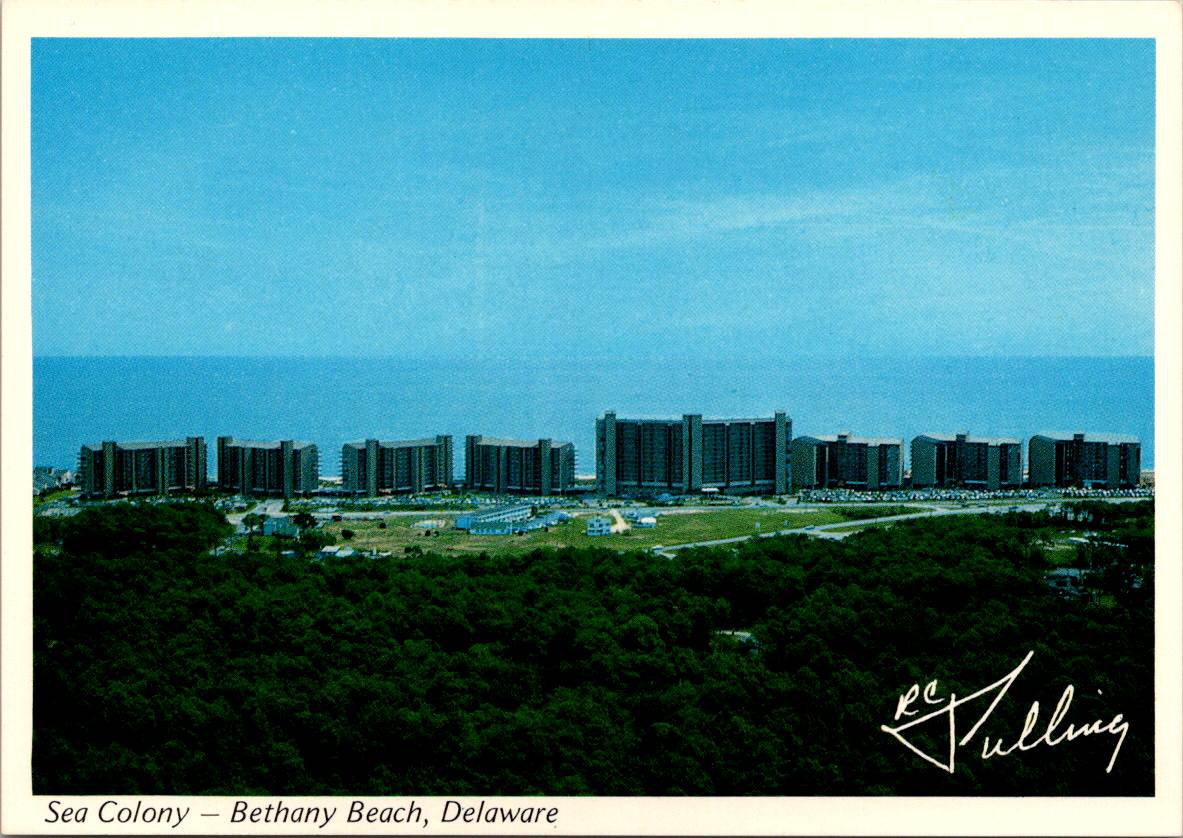 Sea Colony Bethany Beach Delaware Bird's Eye View - R.C. Pulling Postcard (ContC-39)