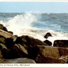 on the Jetty Ocean City Maryland Inlet - signed R.C. Pulling Postcard (ContC-45)