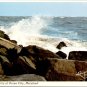 on the Jetty Ocean City Maryland Inlet - signed R.C. Pulling Postcard (ContC-45)