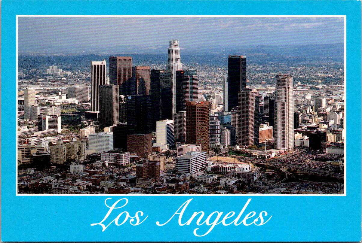 Los Angeles California City Bird's Eye View Postcard (ContC-51)