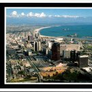 Long Beach California Downtown Bird's Eye View Postcard (ContC-53)