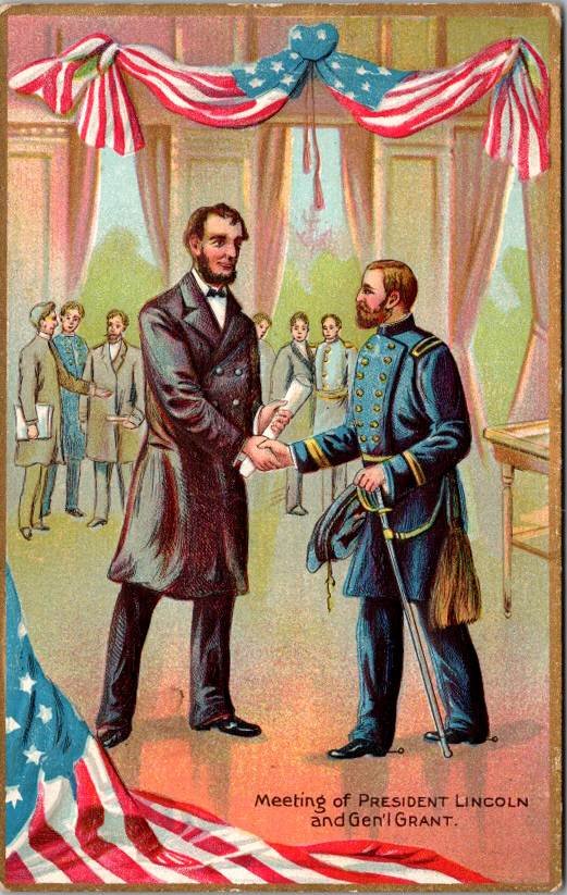 Lincoln Meeting General Grant - Flags, Patriotic (U-403)
