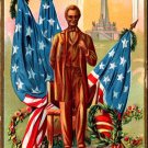 Lincoln Monument, Springfiled ILLinois - Flags, Patriotic (U-405)