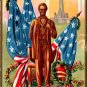 Lincoln Monument, Springfiled ILLinois - Flags, Patriotic (U-405)