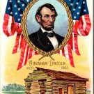 Abraham Lincoln Boyhood Log Cabin Home - Flags, Patriotic (U-409)