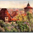 AK Germany Nuremberg Mauerpartie am Neutor - Artist Signed Postcard (ecM334)
