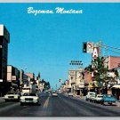 Bozeman Montana Main Street, Baxer Hotel Postcard (U-784)