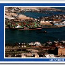 San Pedro California Aerial View Entrance to Los Angeles Harbor Postcard (ContC-279)