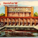 San Antonio Texas 1968 Worlds Fair HemisFair Theatre, River Court Postcard (W-817)