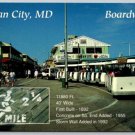 Ocean City Maryland Boardwalk Train Sunfest Sign 1994 & Souvenir City Postcard (OC-7)