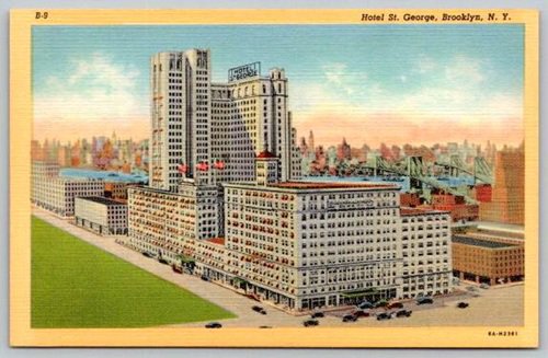 Brooklyn New York Hotel St. George Postcard (X-196}