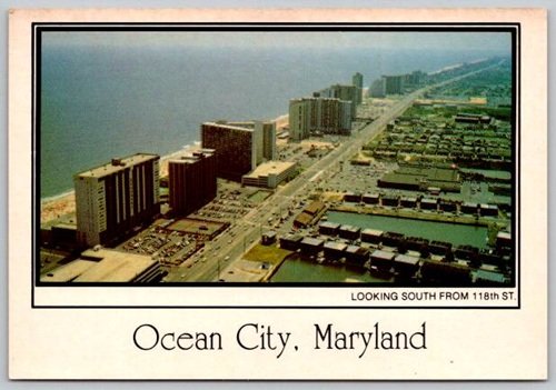 Ocean City Maryland Looking South from 118th Street Postcard (OC-51)