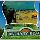 Bethany Beach Delaware Totem, Clock, Boardwalk, Bathers Postcard (ContE-71)
