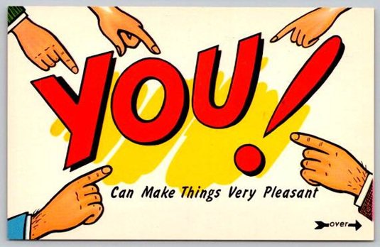 You Can Make Things Very Pleasant -- OVER - Comic Postcard (X-588)