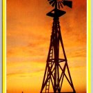 Texas Wind Mill at Sunset, Lone Star State Postcard (Y-459)