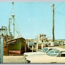 Point Judith Rhode Island Docks and Vintage Payphone Booth Postcard (Y-554)