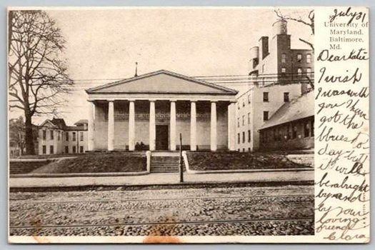 Baltimore Maryland University of MD 1906 Postcard (ecM356)
