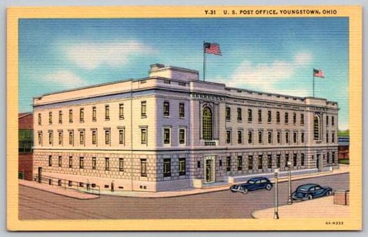 Youngstown Ohio U.S. Post Office Postcard (ecM360)