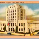 Long Beach California Post Office Postcard (ecM374)