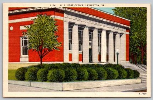 Lexington Virginia U.S. Post Office Postcard  (Y-674)