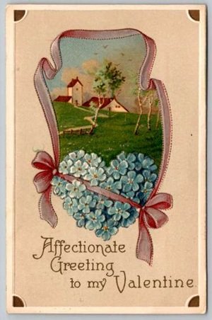 Affectionate Greetings to my Valentine Int'l Art Pub. Co. Vintage Emobssed Postcard (PCCA-15)