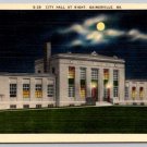 Gainsville Georgia City Hall Moonlight Night Postcard (PCCA-23)