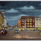Cheyenne Wyoming Capitol Avenue Moonlight Night Postcard (PCCA-33)