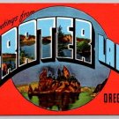 Crater Lake Oregon Greetings From Large Letter Postcard (Z-109)