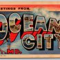 Ocean City, Maryland Large Letter 1957 Postcard (PCCA-51)