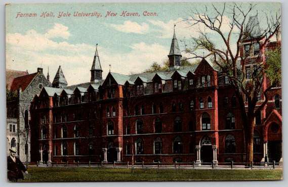 New Haven Connecticut Yale University Farnam Hall Postcard (PCCA-63)