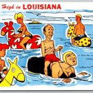 Riding High in Louisiana Comic, Humor Postcard (Z-580)