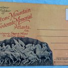Stone Monument Confederate Memorial Georgia Souvenir Folder Postcard