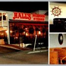 Ocean City Maryland Hall's Seafood, Steaks Restaurant 59th Street Postcard (EL167)