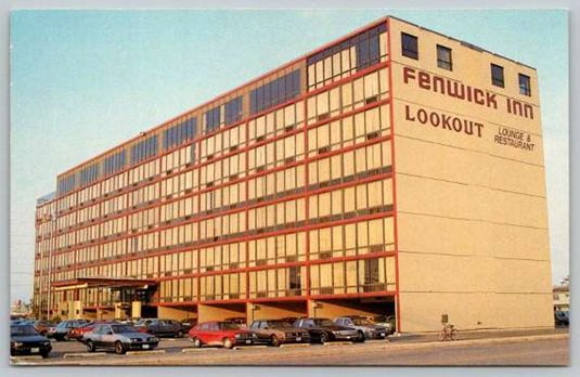 Ocean City Maryland Fenwick Inn Lookout 128th Street Postcard (AA-175)