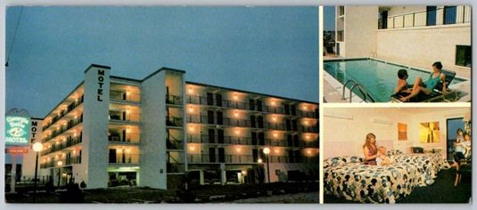 Ocean City Maryland Georgia Belle Motel 121st Street Elongated Postcard (EL-17)