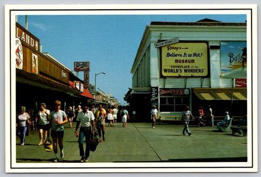 Ocean City Maryland Boardwalk, Playland, Dolle's Thrashers, Ripley's Postcard (ContG-167)