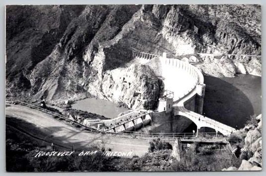 RPPC Near Phoenix Arizona Roosevelt Dam Postcard (PCCA65)