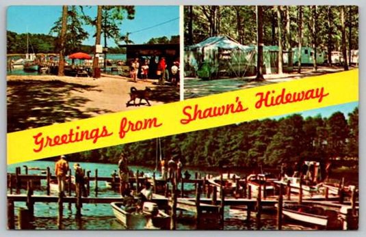 Rehoboth Bay, Herring Creek Delaware Shwan's Hideaway Camping Vintage Postcard (AA-511)
